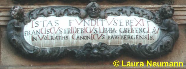 Dompropstei: Inschrift für Franz Friedrich von Greifenklau
