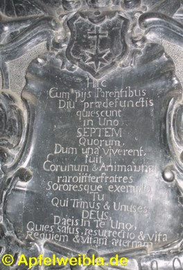 Schnappauf-Epitaph: Inschrift